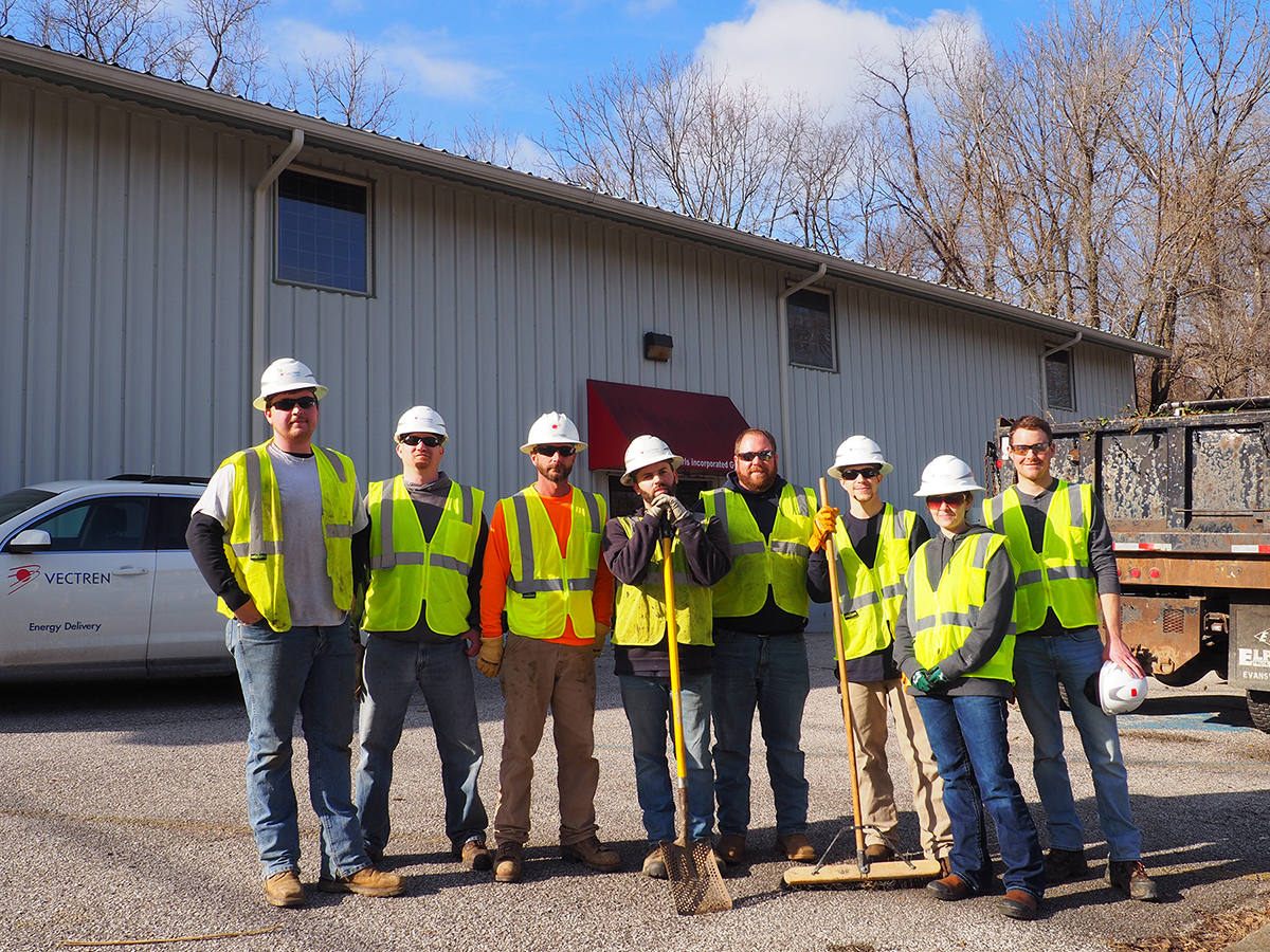 On November 30, a team of 11 Vectren employees took a day to give back to the community through United Way. They traveled to three different locations—two LifeDesigns group homes and Girls Inc.—to fill potholes, clear bush, remove dead trees, work on general landscaping, and repair fences to ensure safe and welcoming environments for people served by these agencies.