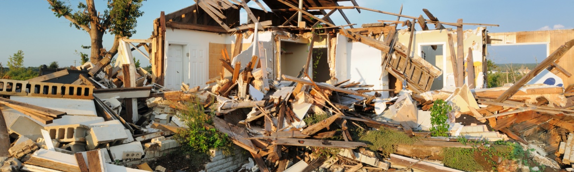 Home devasted by tornado