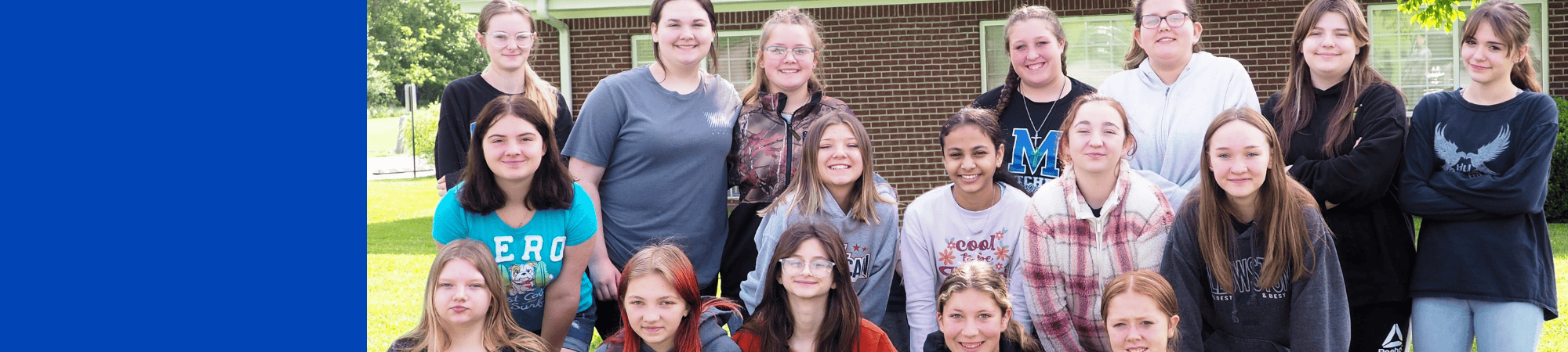 Group of youth in mentoring program