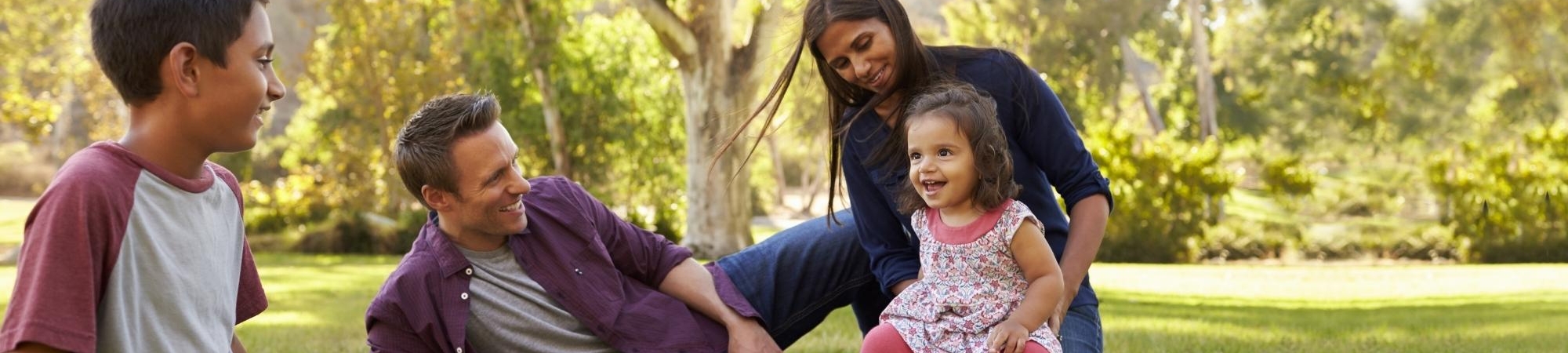 Family in park