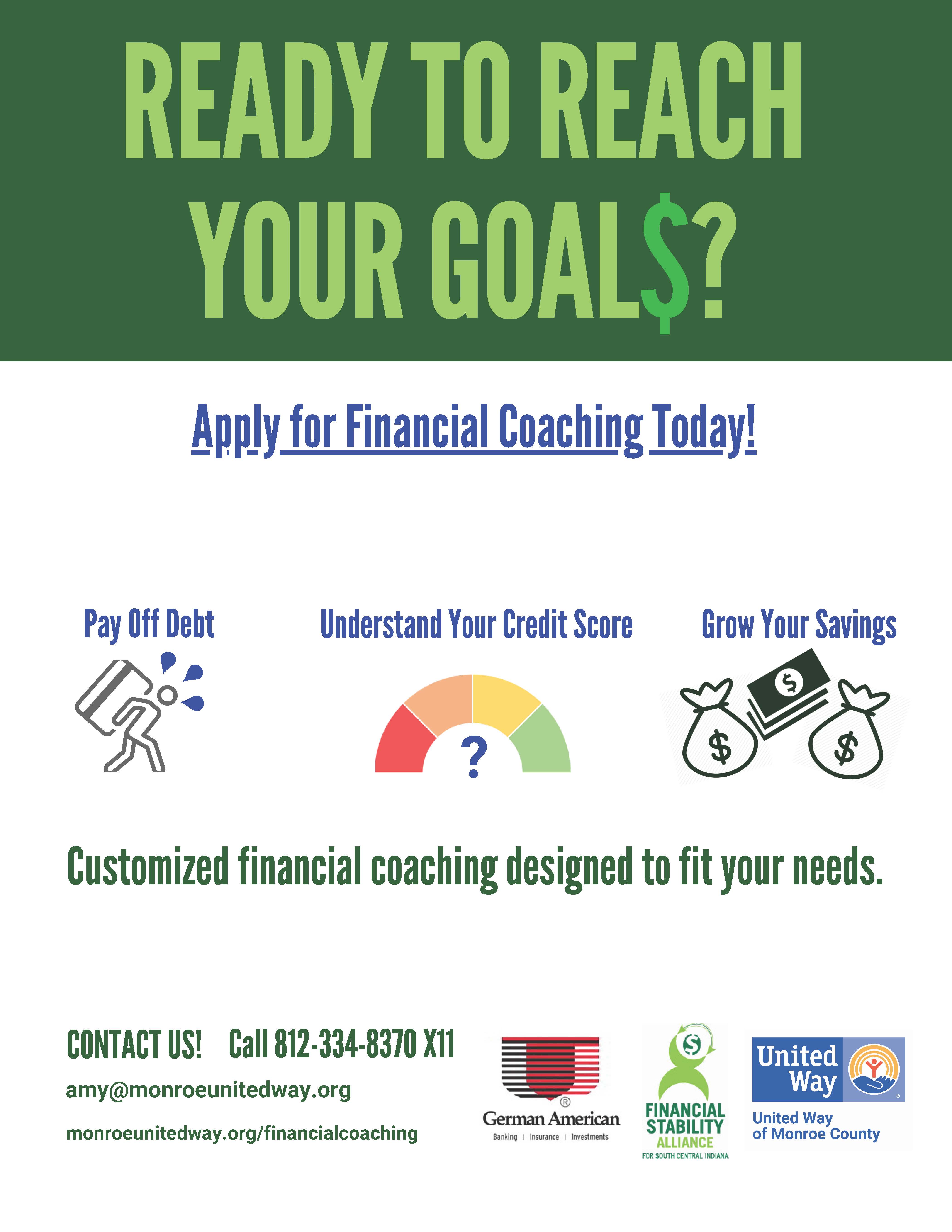 Financial Coaching flyer