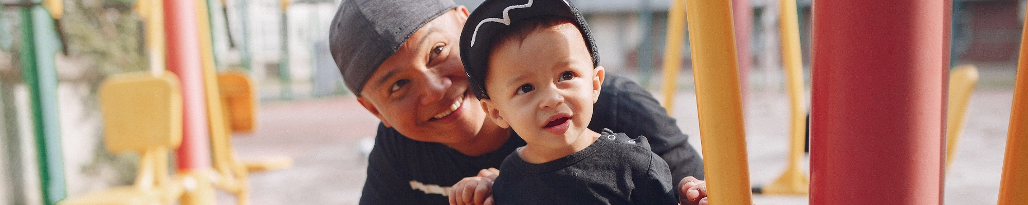Parent smiling with Child